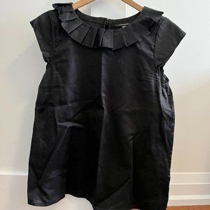 CLUB MONACO Black Sleeveless Silk Top